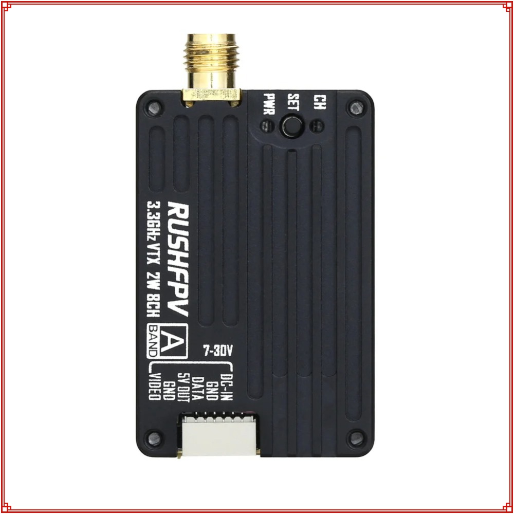 جهاز إرسال RUSHFPV 3.3G 2W VTX - مراجعة Drone Transmitter وسعره